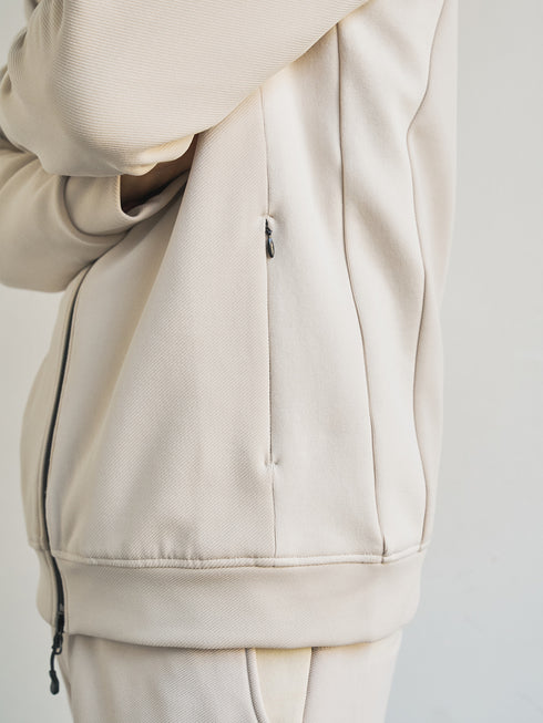 【TRANSITION】カルゼダンボールフロントZIPパーカー